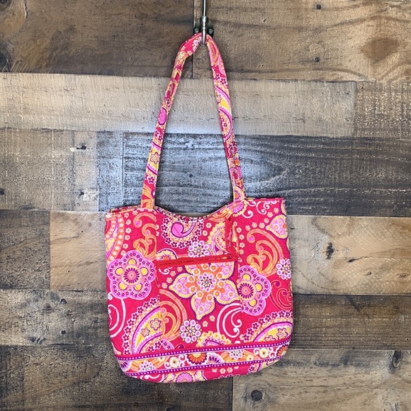 Vera Bradley Retired Raspberry Fizz Shoulder Bag - Picture 3 of 7